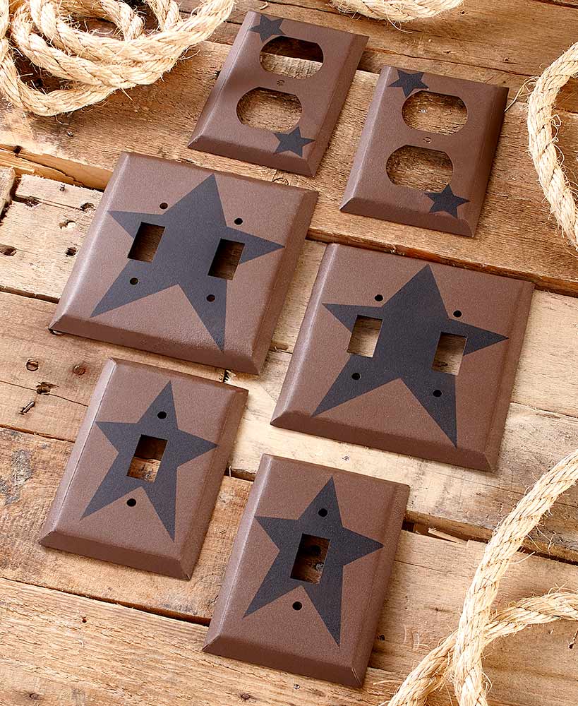 Country Primitive Decor Star Outlet Covers