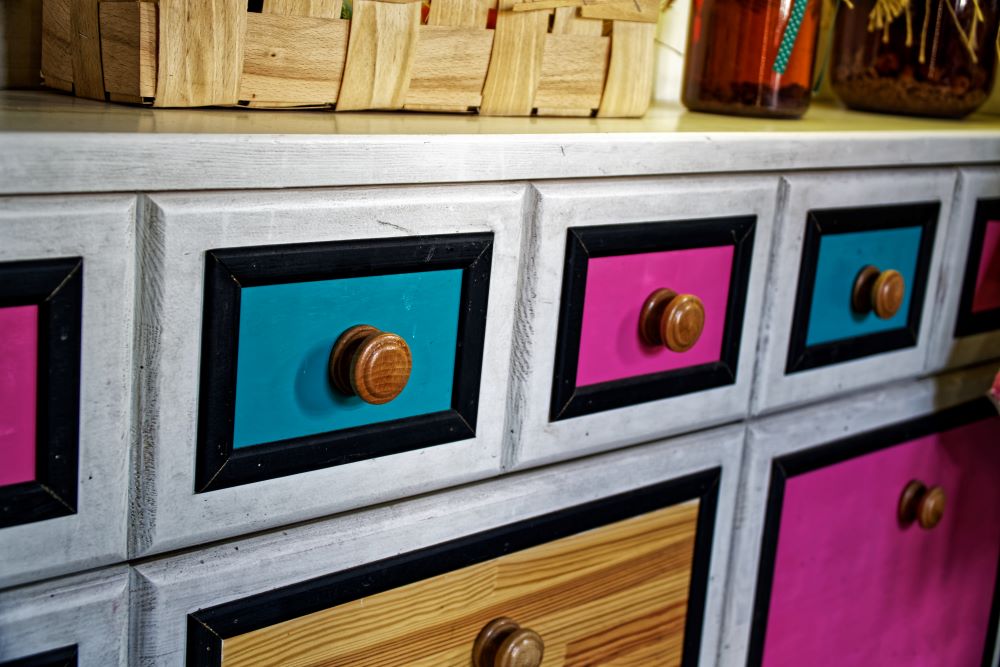 Ways To Add Color To Your Home - Colored Drawers