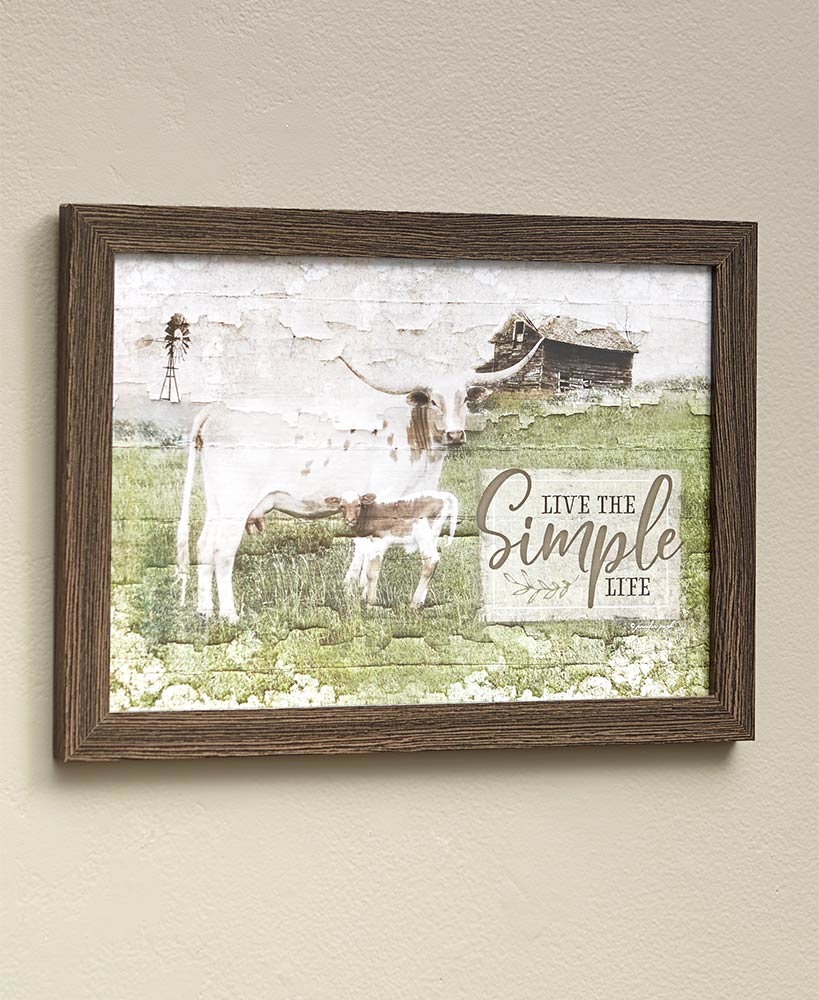 Simple Life Country Framed Wall Art