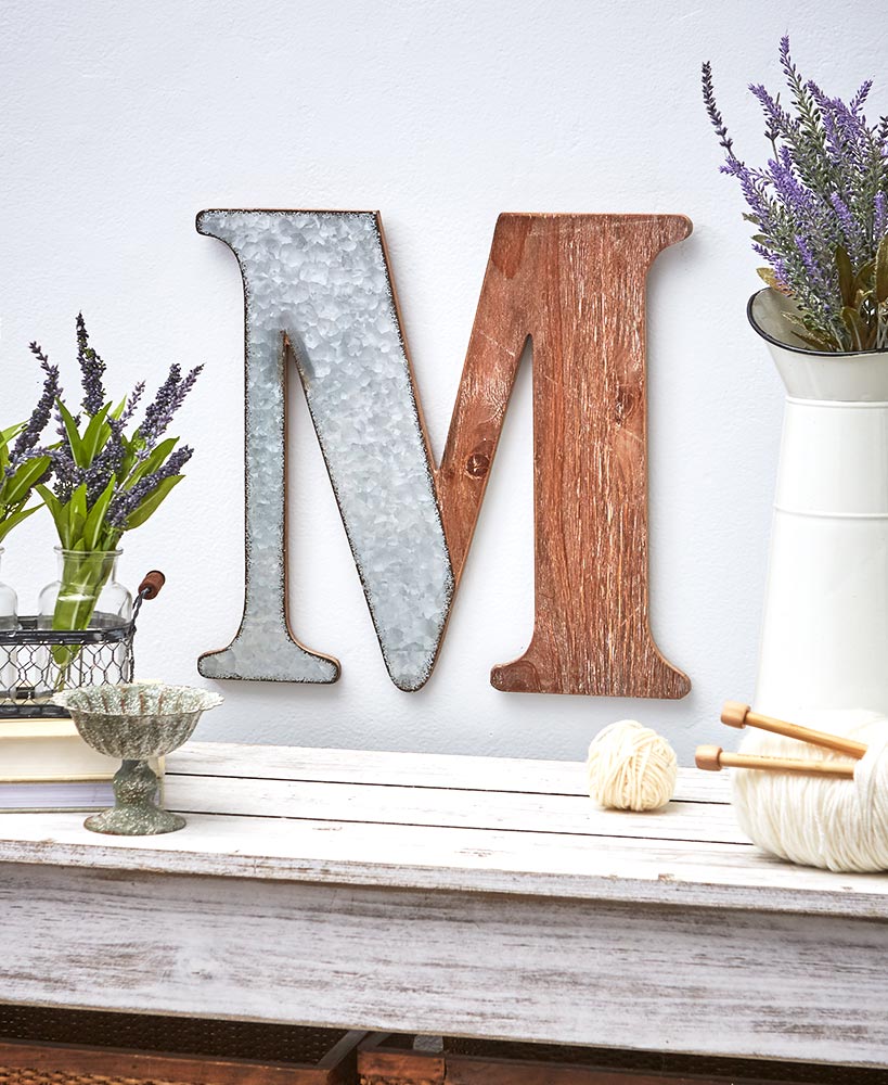 Wood And Metal Decorative Wall Letters
