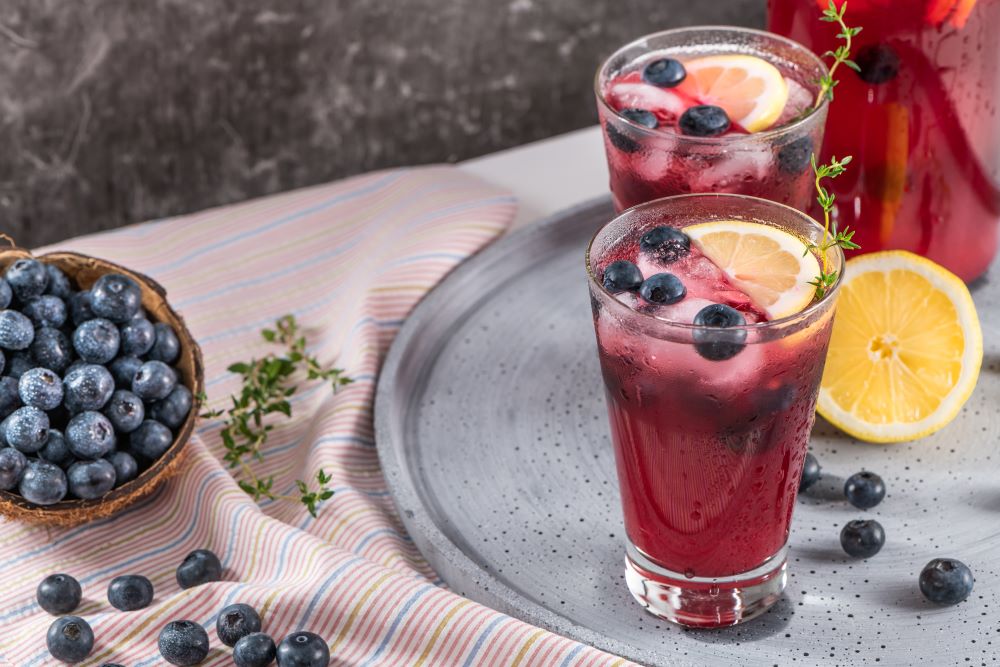 Drink Recipes For 4th of July - Blueberry Lemonade Sangria
