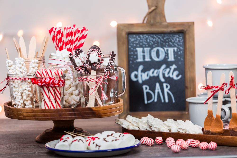 fall activities to do at home - set up a hot chocolate bar