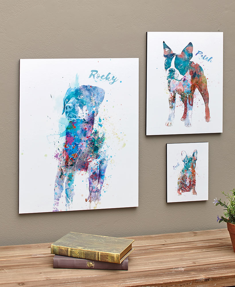 Personalized Watercolor Dog Breed Wall Art
