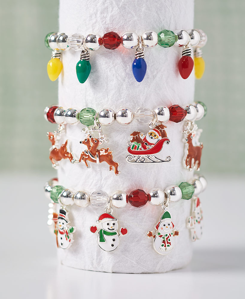 Christmas Charm Stretch Bracelets