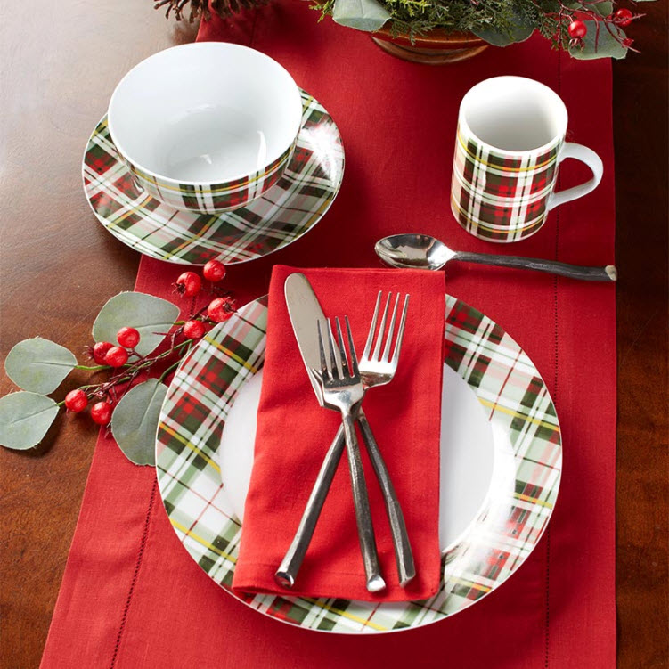 Christmas Tartan Plaid Dinnerware